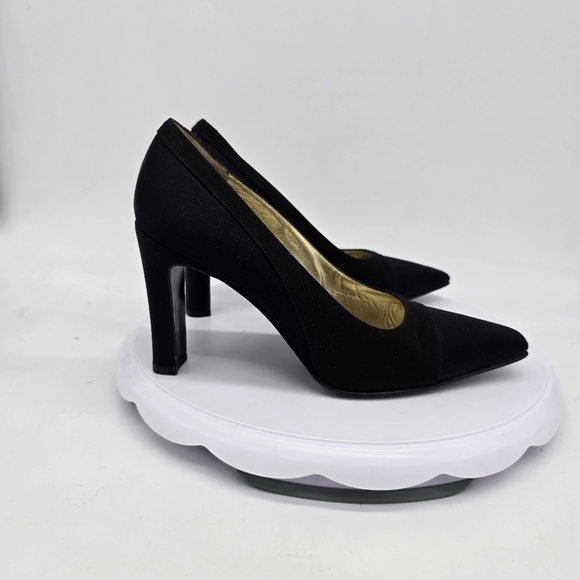 Paloma Barceló Shoe Women's 6.5 B Pumps Vintage 90s Heels Black Made In Italy - Picture 8 of 8